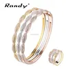 Randy Bulk Gold Jewelry Pave Setting Reliable Reputation Ring Bangle Set