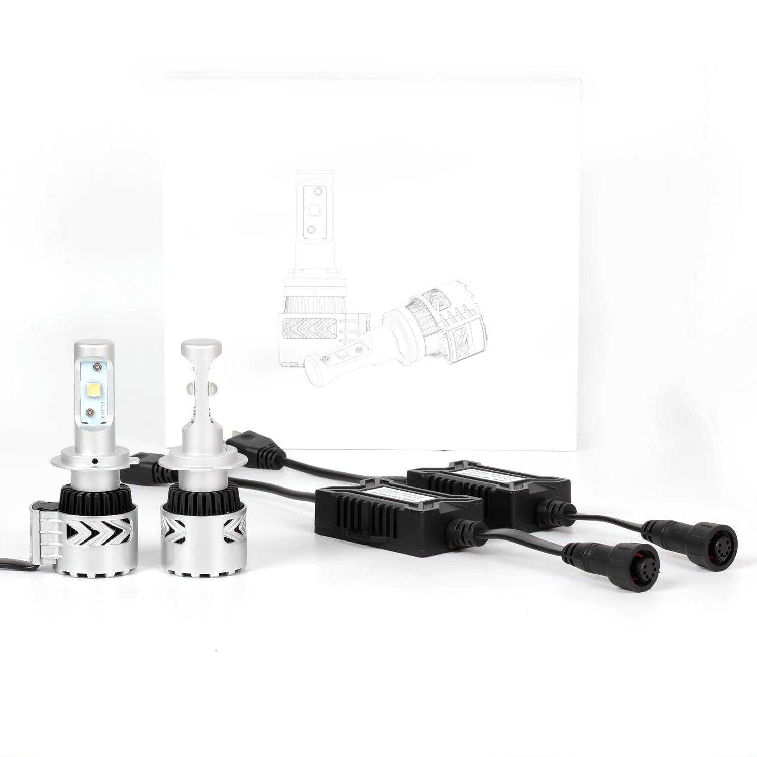 xhp50 led headlight car h7