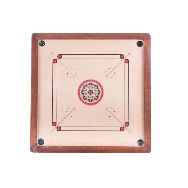Wooden Carrom Board 26 X 26 Inch Strike And Pocket Game With Cue Sticks