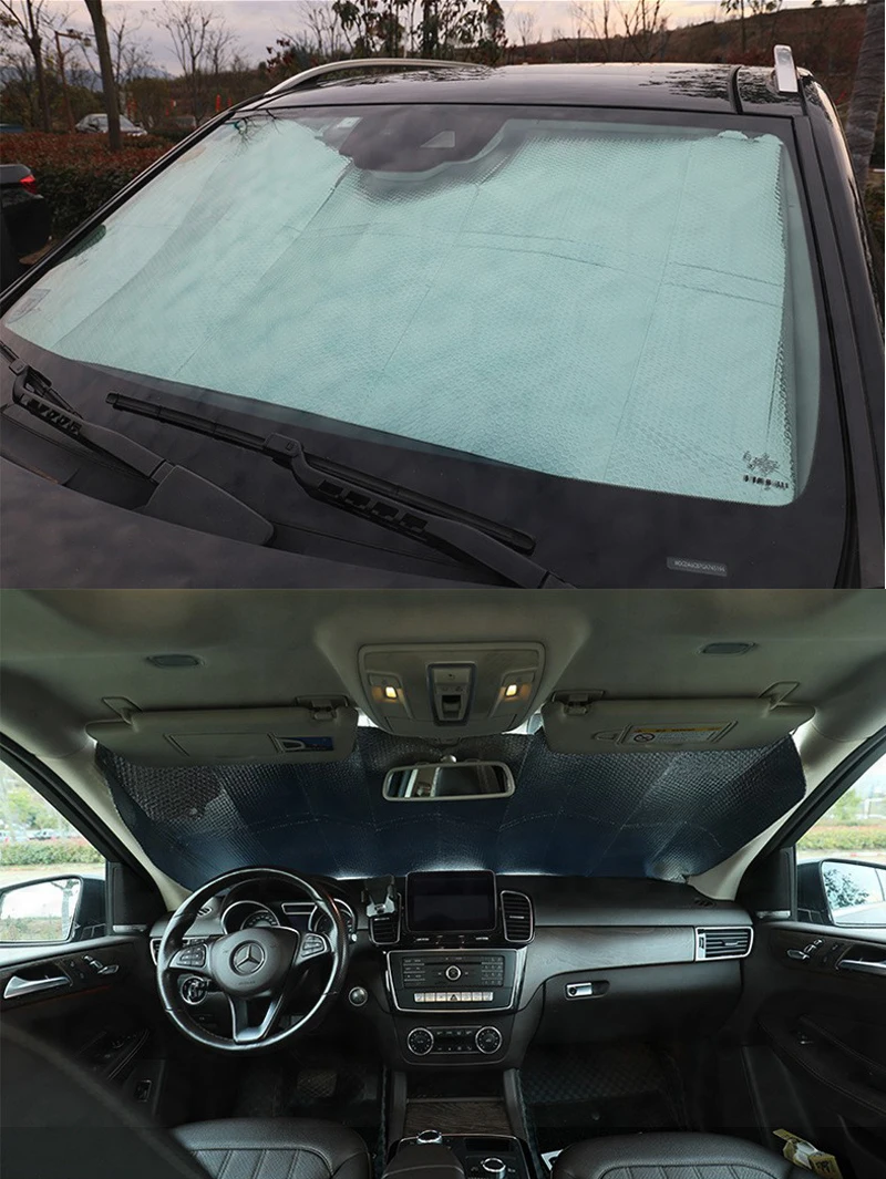 300gsm High Quality Thicker Can Adjust Pe Bubble Car Front Sunshade