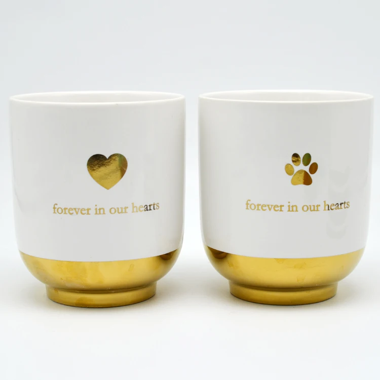 
Chinese custom ceramic animal cat dog pet ashes urn 