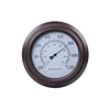 8" Temperature Sensor Indoor Bi-metal Analog Clay Look Outdoor Thermometer Clock