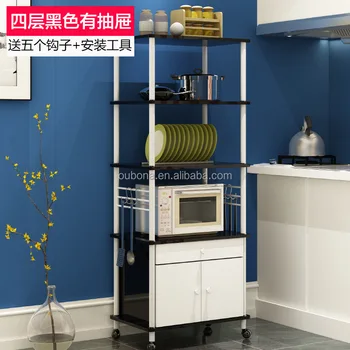 Multifunction Microwave Oven Shelf 4 Tier Kitchen Storage Rack The
