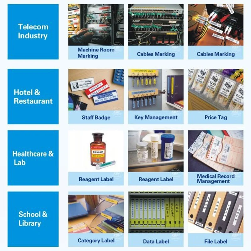 Heat Shrink Tube Printer 6mm Black On White 18051 Cable Wire Dymo