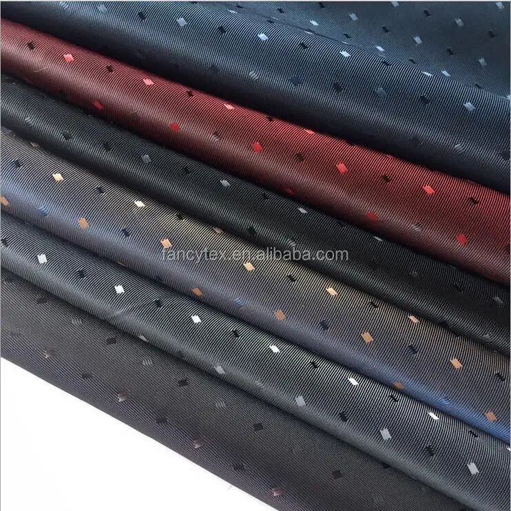 
wholesale 55%polyester 45%viscose jacquard lining fabric for suit lining silk fabric for tie nectie fabric textile 