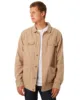 KY Metal shank front placket Dual chest & hip pockets Adjustable waist tabs Woven label 100%cotton button down jacket for men