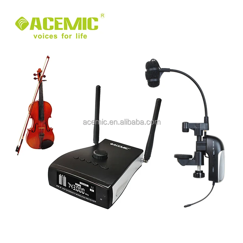 

ACEMIC PR-8/VT-20T Professional wireless microphone for violin , receiver powered by battery