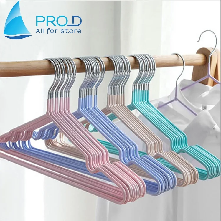 

Nordic style environmentally friendly material nano non-slip plastic hanger, Pink,blue,orange,green,purple,khaki