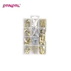 BSCI Approved Factory Price Hot Sale PP Box Packing Fastener Assorted Hooks 179PCS Semi Round Nail,Picture Hanger