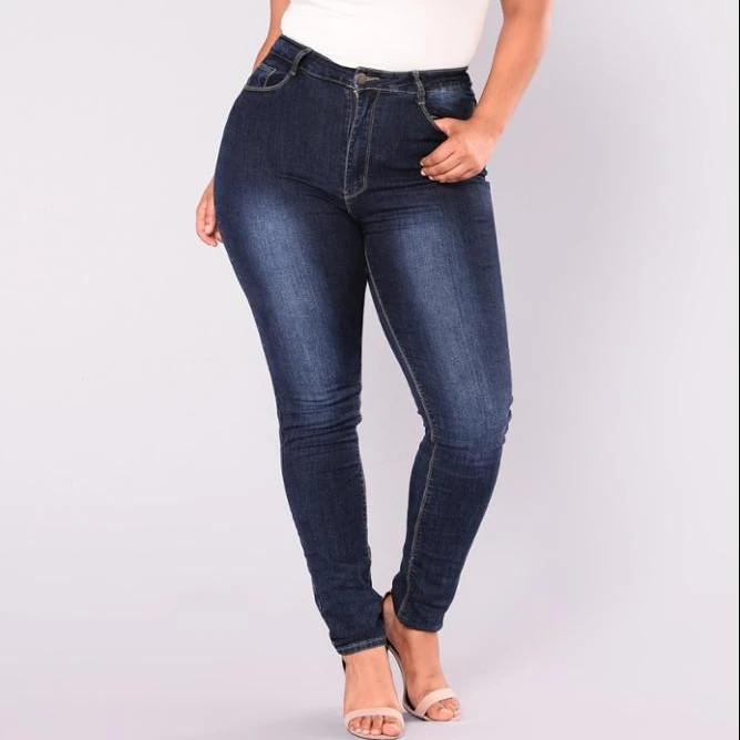 

F20912A new design women latest plus pencil denim jeans 2019 for ladies, As picture