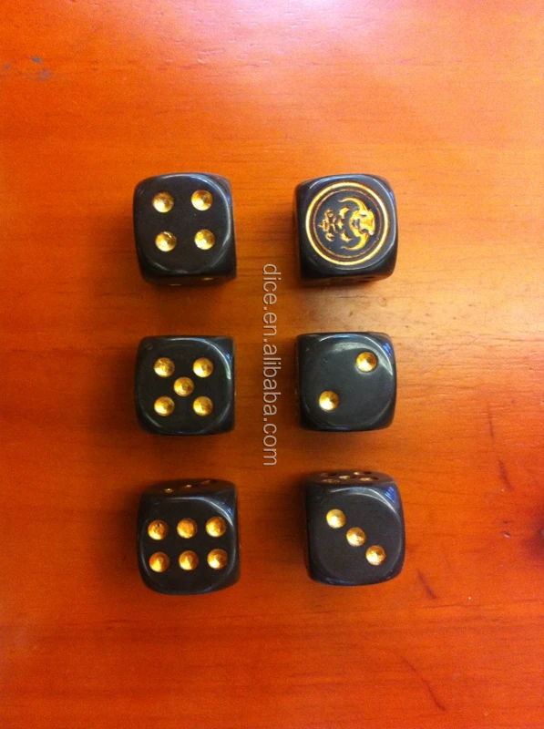 16mm rounded coffee demon dice/16# carving tau dice/Custom logo dice