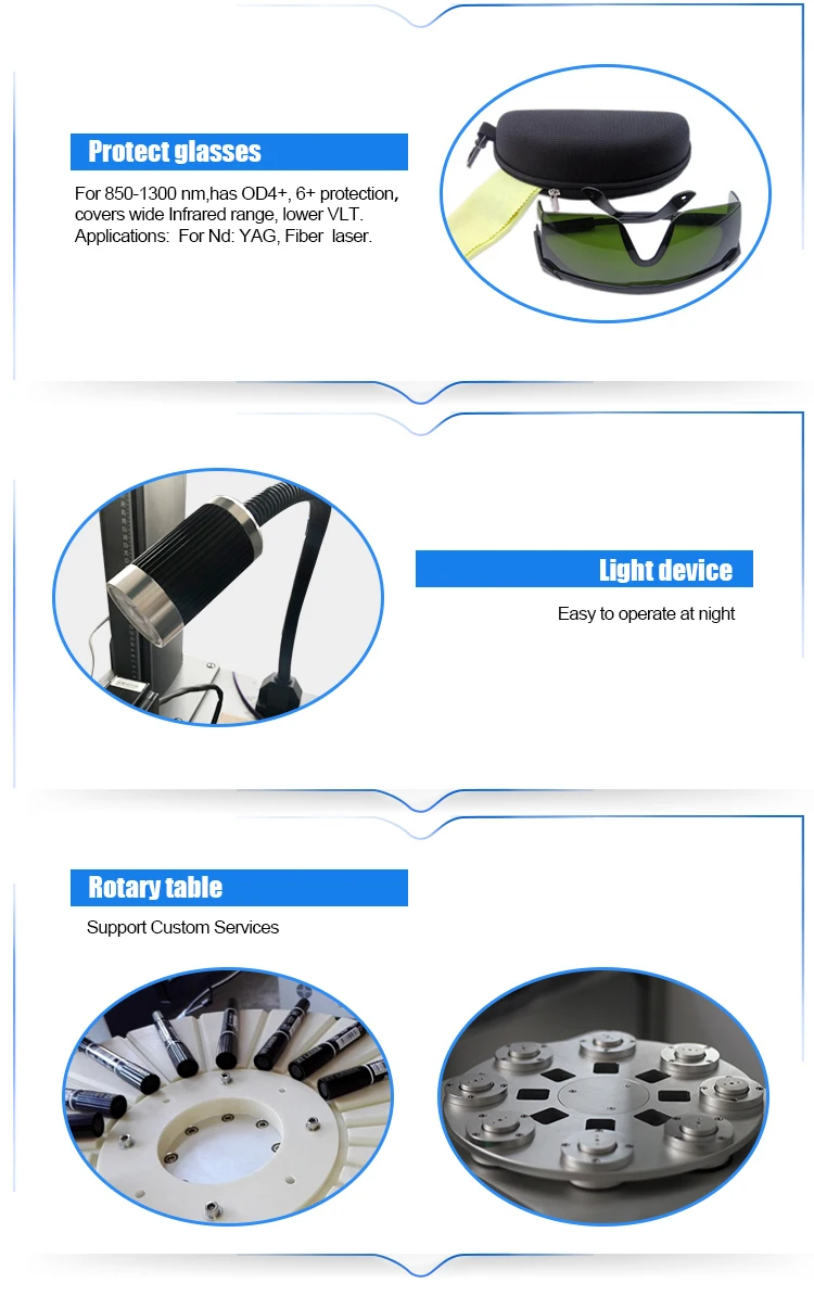 20w/30w/50w/70w/100w white/black/color fiber laser marking machine price /fiber laser engraver/laser marker on metal