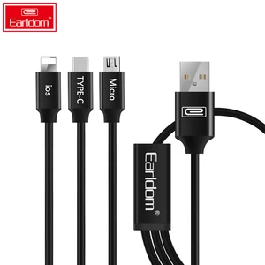 Earldom most popular products phone multi charger usb cable wholesale 3 in 1 charging cable