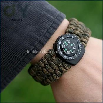 paracord survival bracelet with compass