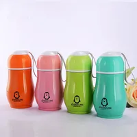 

Wholesale Portable 300ML Penguin Thermos Stainless Steel Thermocup Vacuum Flask