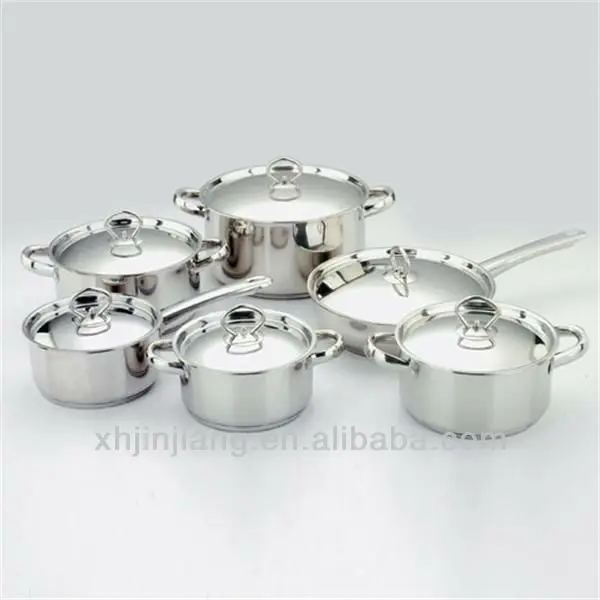 Jjscw312 12cps Fashionable 18/8 Stainless Steel Kitchen Queen Cookware Set Buy Kitchen Queen