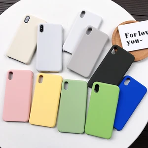 Soft Liquid Silicone Protective Phone Case iPhone X XR Max
