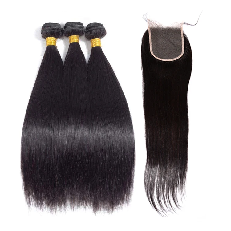 

9a free sample wholesale cuticle aligned hair extension raw virgin brazilian straight hair 3 bundles with closure