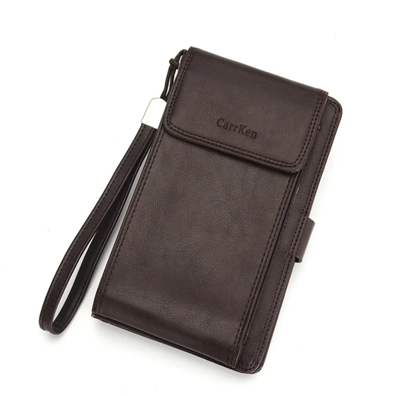 

Multi-function chain long mens wallet vintage man card wallet bag, Black / grey / coffee / dark coffee