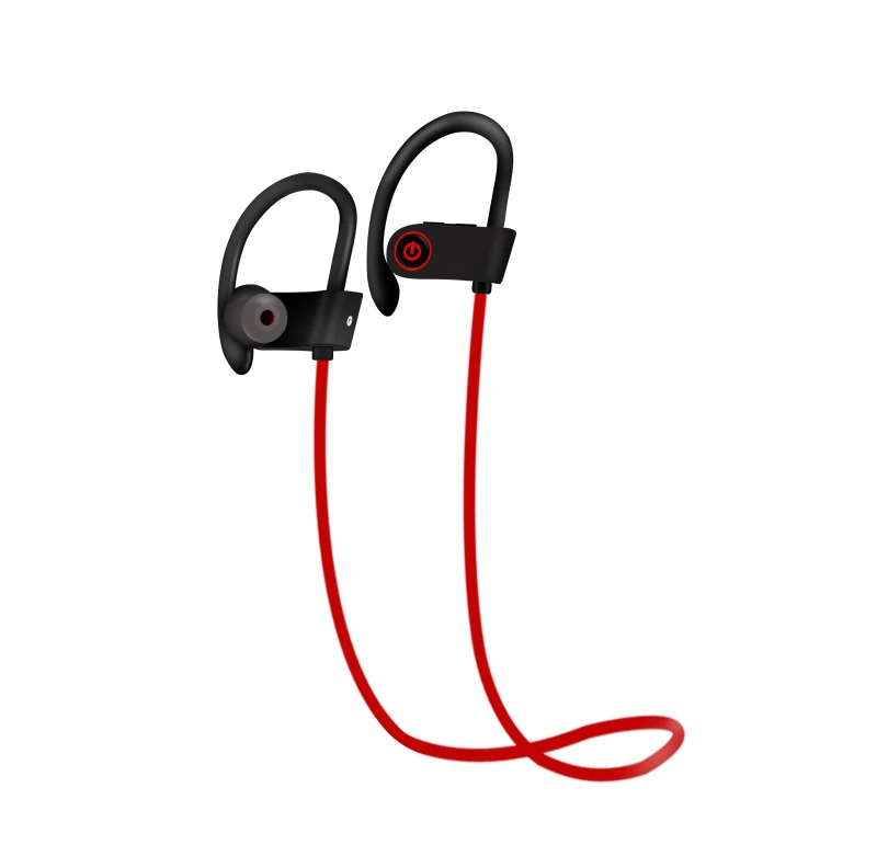 

2019 Trending U8 Sweatproof Swimming Wireless Bluetooth 4.2 Sports Waterproof Headset Earphone, Red/blue