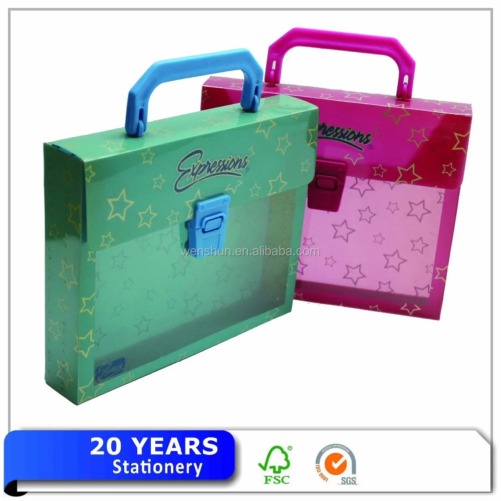 High quality plastic document box with handle