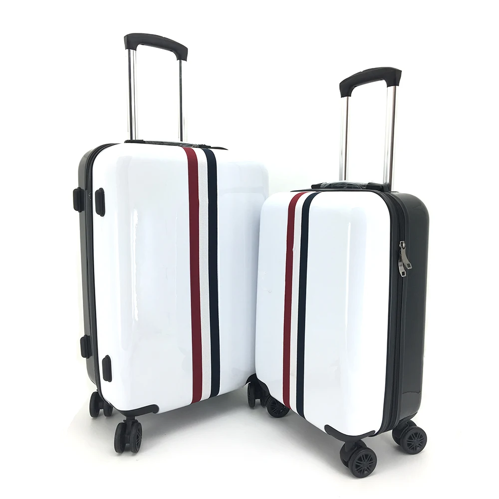 

3 Piece Set Suitcase Spinner Hardshell Lightweight TSA Lock white PC luggage, Customized