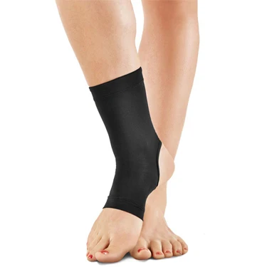 Copper nylon compression footless sock ankle support sleeve
