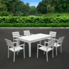 Garden patio outdoor synthetic plastic wood dining furniture