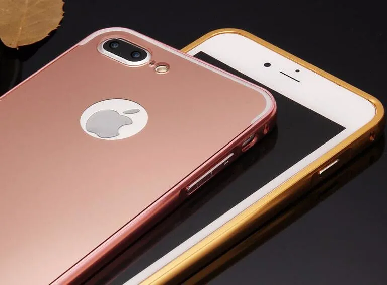 Mirror phone case for iphone 7 8plus, Aluminum bumper case, For iphone 11 pro Max Xs case mirror