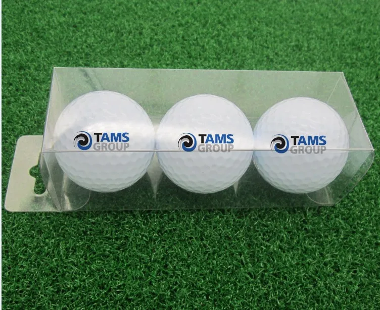 

Clear pvc plastic sleeve gift boxes for 3 golf balls