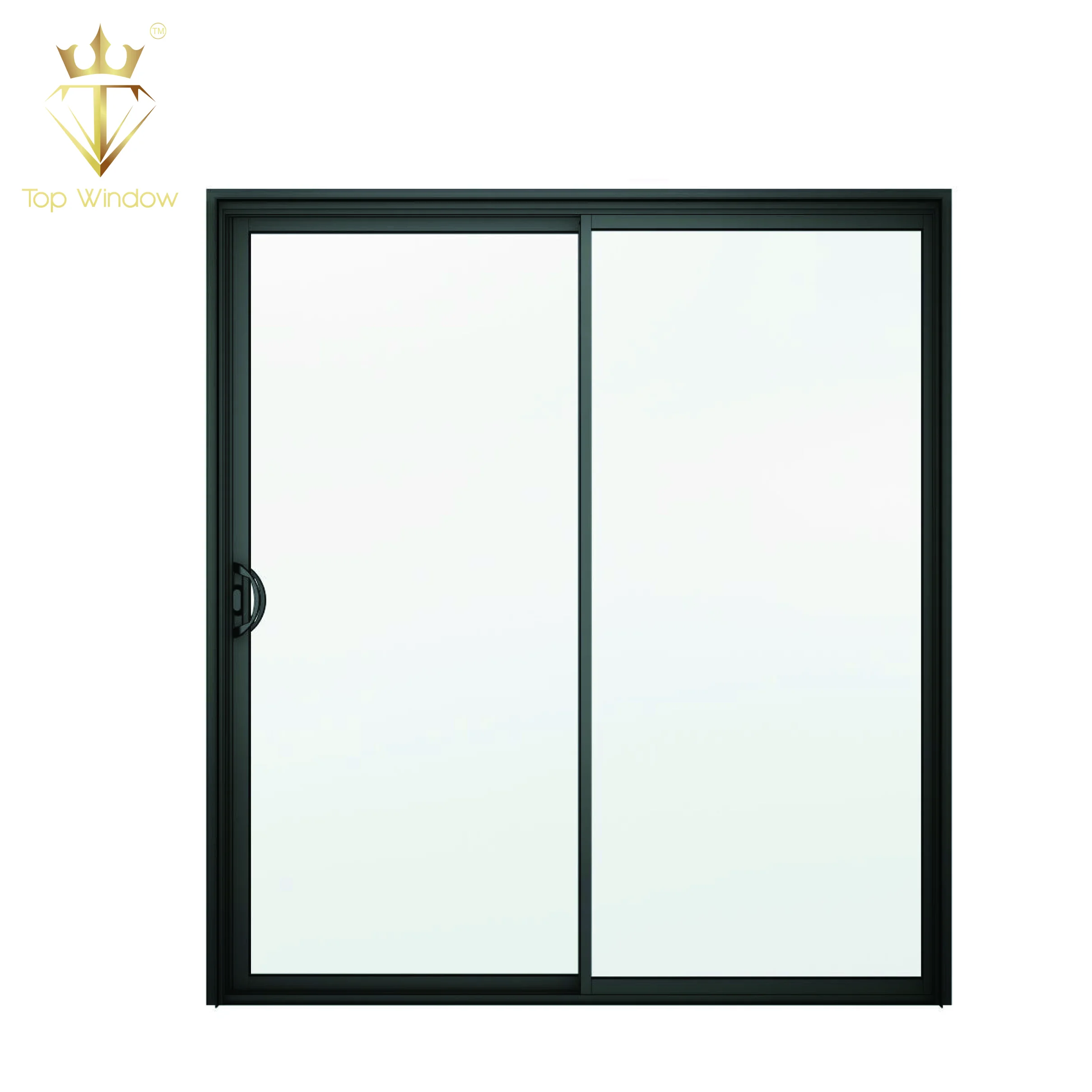 Modern Simple Design Powder Coated Thermal-break Soundproof Aluminum Slimline Sliding Patio Glass Doors For Dining Room