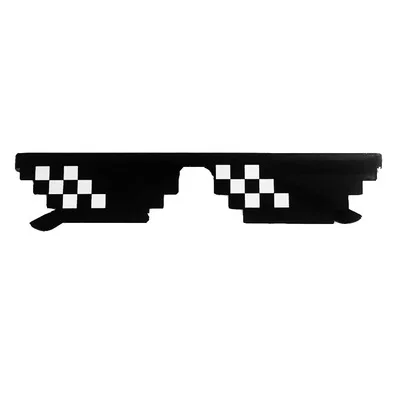 

Fashion Party Men Sunglasses Mosaic Pixel Sun Glasses Ladies Second Element Shades UV400 Sunglass Comic Glasses, Black