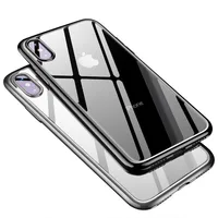 

Luxury Clear TPU Electroplating 8 XS max XR Cover Phone Case for iPhone X