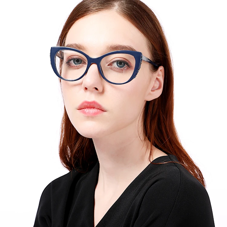 SHINELOT M772 2019 New Fashion Glasses Frame For Lady Blingbling Eyeglasses Spectacles Frame