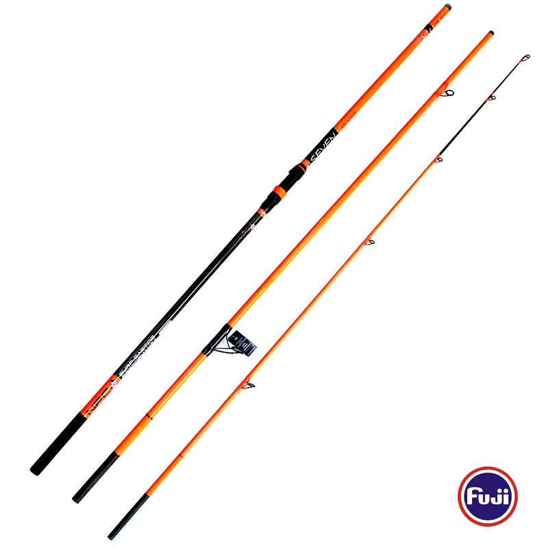 

Wholesale 4.5m 80-180gr 3-piece Fuji K Rings High Carbon Saltwater Surf Casting Fishing Rod