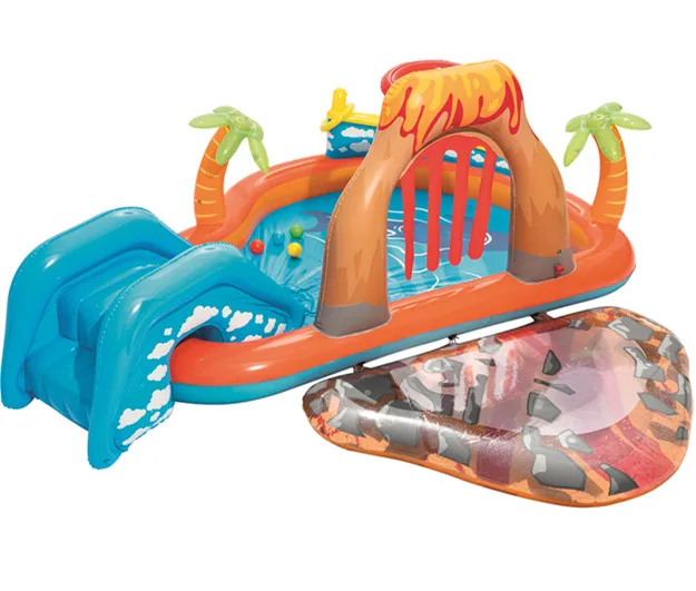 

Bestway 53069 Lava Lagoon Play Centre  safe and non-toxic inflatable marine ball paddling thickened pool, Colorful