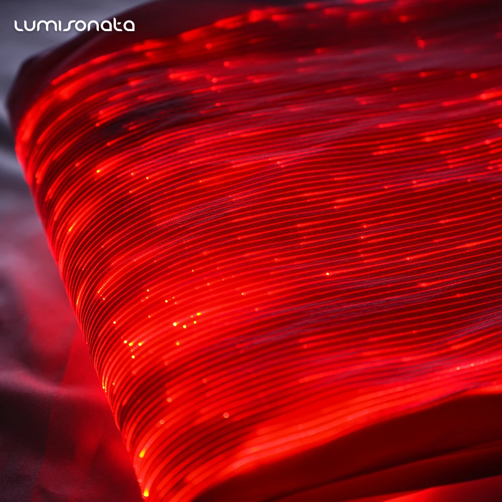 2018 Fiber Optic Luminous Led Glow In The Dark Material Fabric Buy