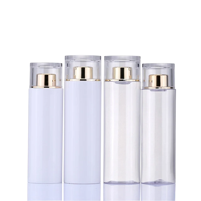 

Fuyun 200ml 250ml plastic spray bottles straight round acrylic lotion bottle with pump