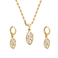 

High Quality 18K Gold Plated Crystal Rhinestone Necklace Set For Women