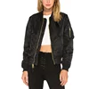 100% Nylon Women's Ribbed Trim Bomber