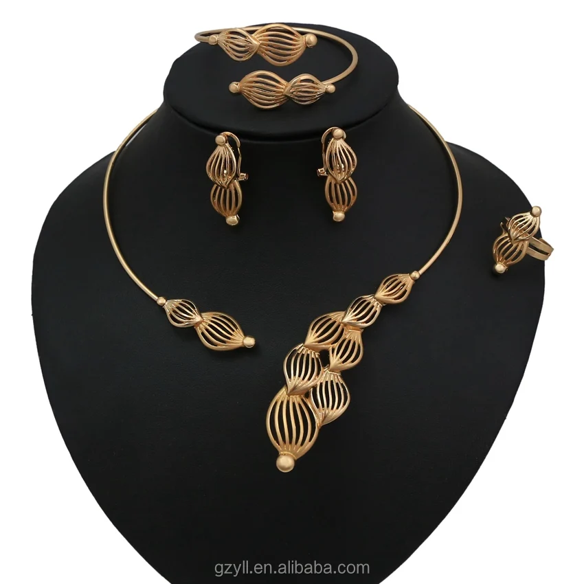 

Fashion Necklace Bracelet Sets Copper Alloy Artificial Jewellery Set Gold Plated Online Shopping Collar Design Dating Gift Party, Gold,silver, any color is avaliable