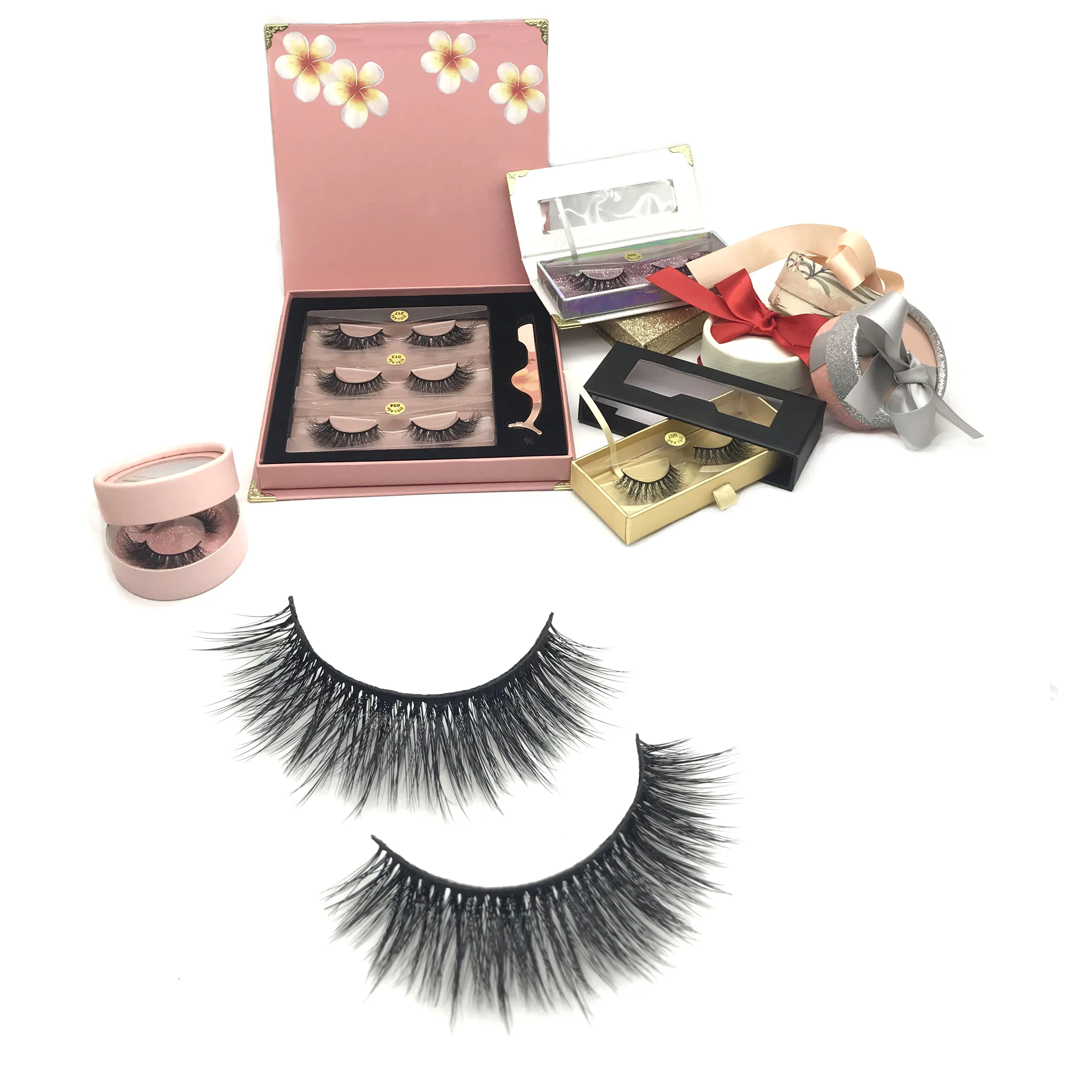 

Newest Hand-Made Double Layer Eyelash Synthetic Wimpernverlngerung Silk Lashes, Natural black