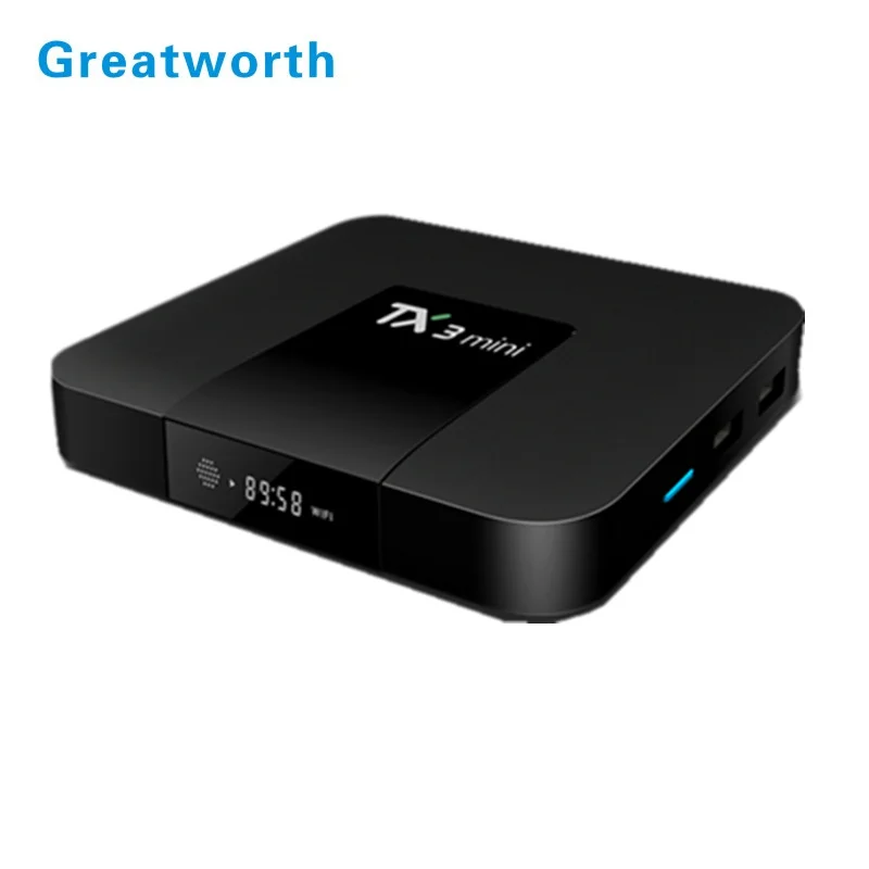 2018 Android 7.1.2 Hot Selling Amlogic S905W TX3 Mini TV Box 2GB 16GB with Time Display Cheap Price Android 7.1 TV Box