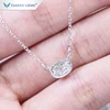 Tianyu gems factory low price women jewelry 14k/18k/Pt950 Oval antique cut moissanite pendant necklace