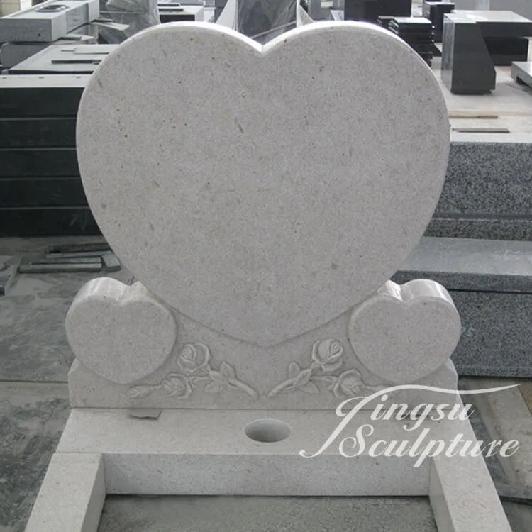 
Cemetery granite angel heart headstone 