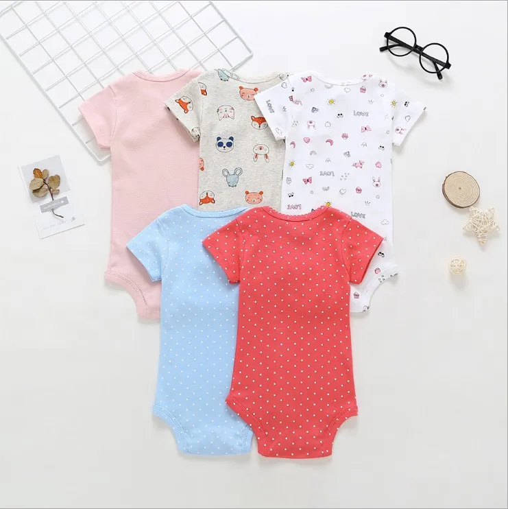 

Fashion Style Baby Clothes Romper 5 pcs Set Clothing Set Roupas Infantil Baby boy Romper, 10colors