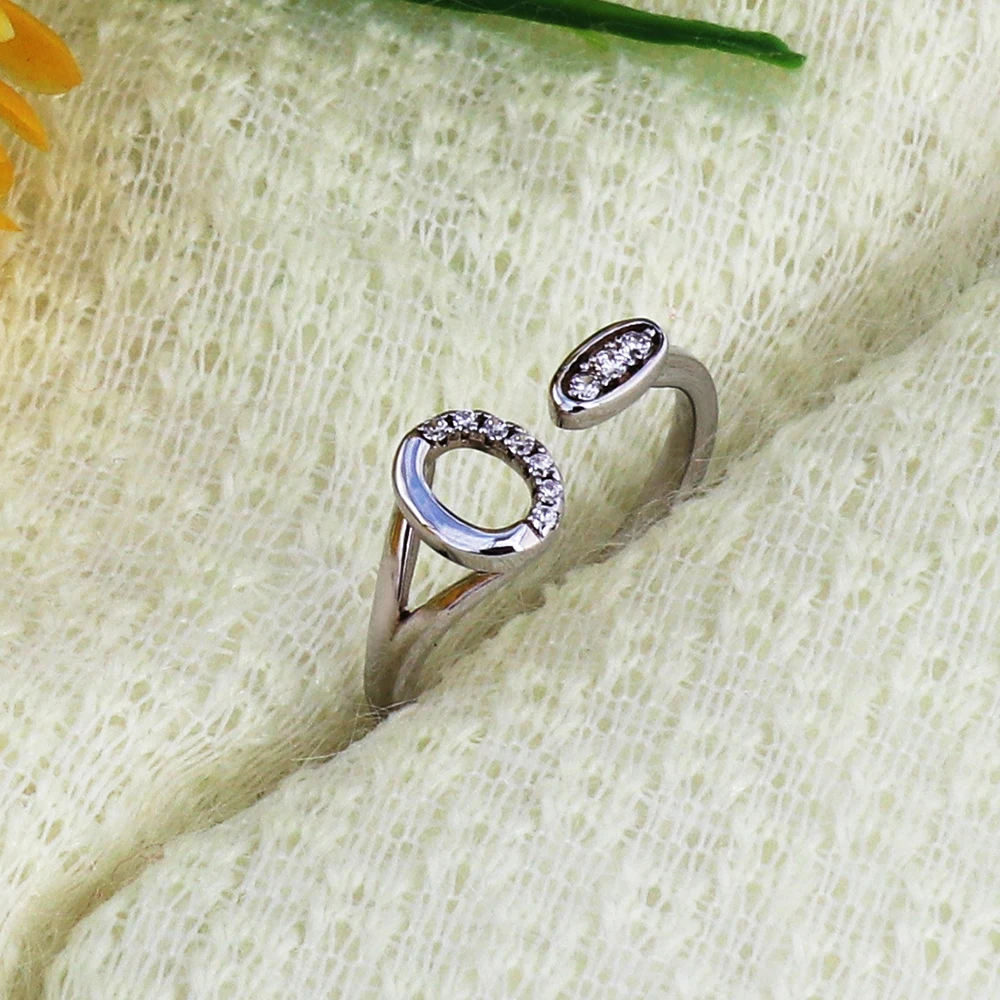 Tiny 925 Sterling Silver Diamond Jewelry Ring