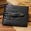 2017 Fashion New 3D Alligator Grain Men Genuine Leather Wallets Coin Pocket Card Holder Driver License Purse Wallet
