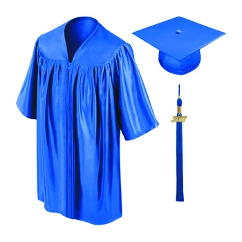 Wholesale Plain Design Kids Beautiful Blue Graduation Gown - Buy Blue ...