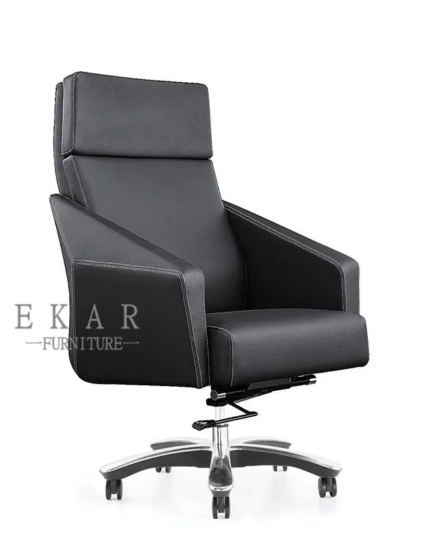 Luxury Leather High Back Office Chair Reddish Brown Executive Chair manufacture